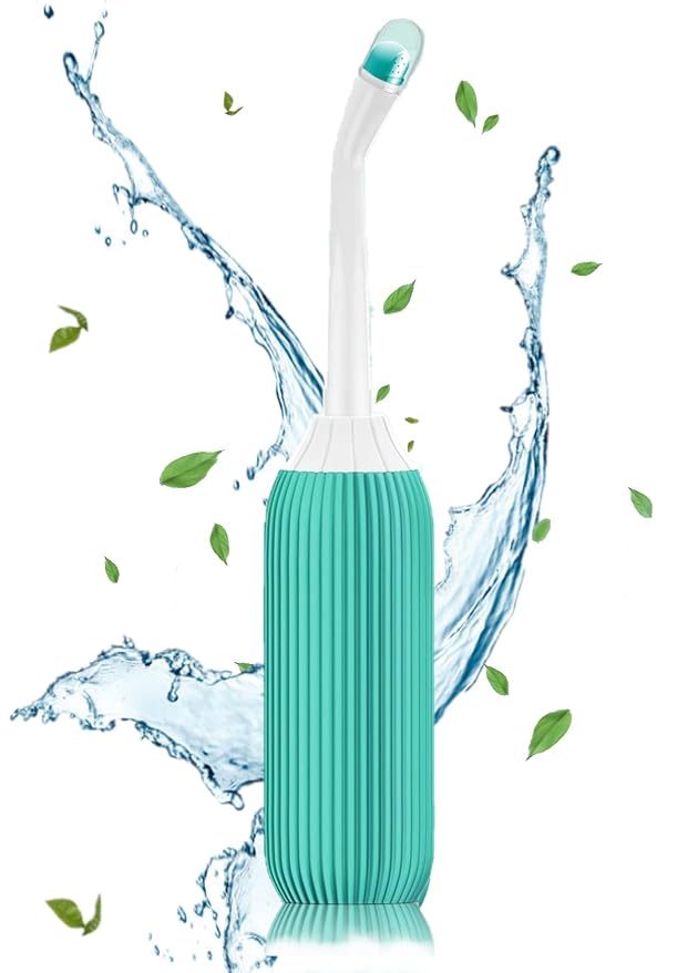 Darbee Handheld Portable Bidet Spray with 2 Nozzles for Toilet Postpartum Perineal Cleaning Retractable Jet Spray Bottles for Outdoor, Personal Hygiene Travelling Accessories (500ml) (2 Pack)