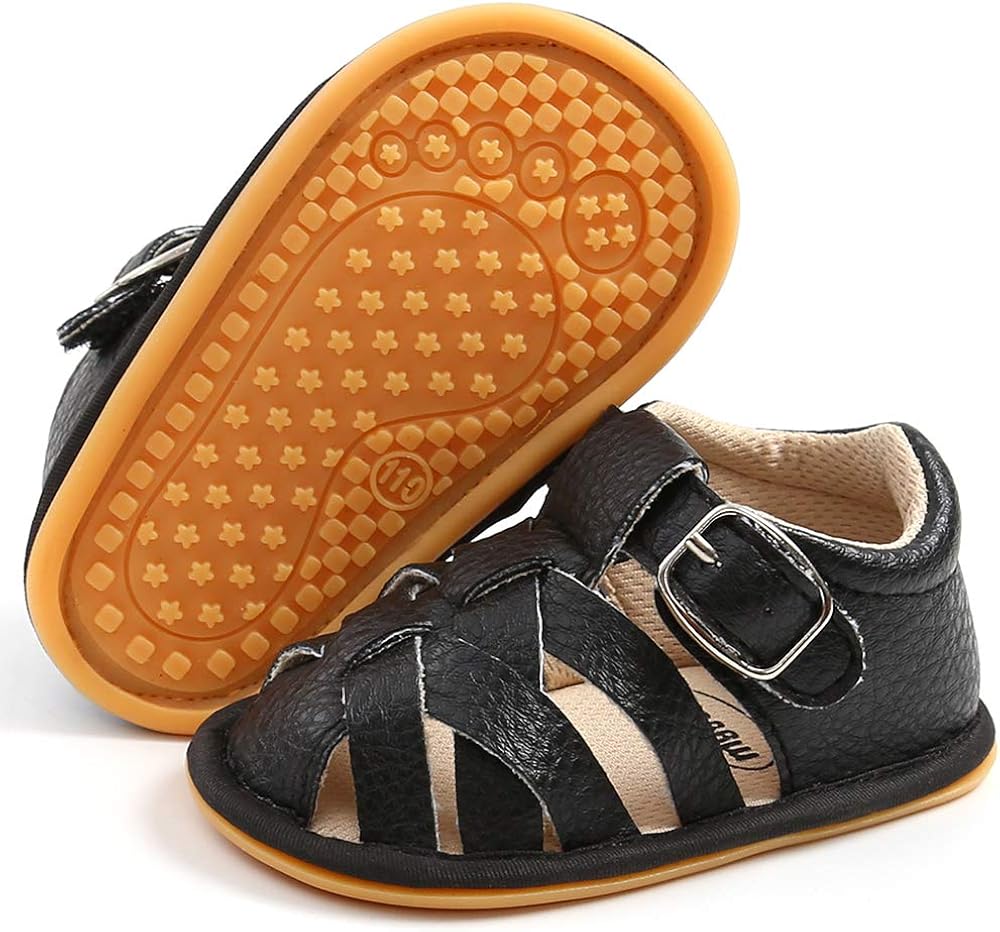  | LAFEGEN Baby Boys Girls Summer Sandals Non Slip Soft Sole Outdoor Infant Toddler First Walker Crib Shoes (0-18Months) | Sandals