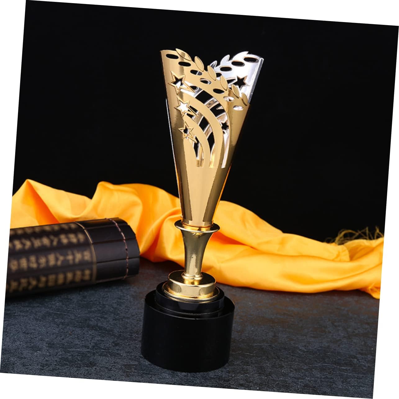 SUPVOX Metal Plated Trophy Hollow Star Sports Award Commemorative Medal Trophy