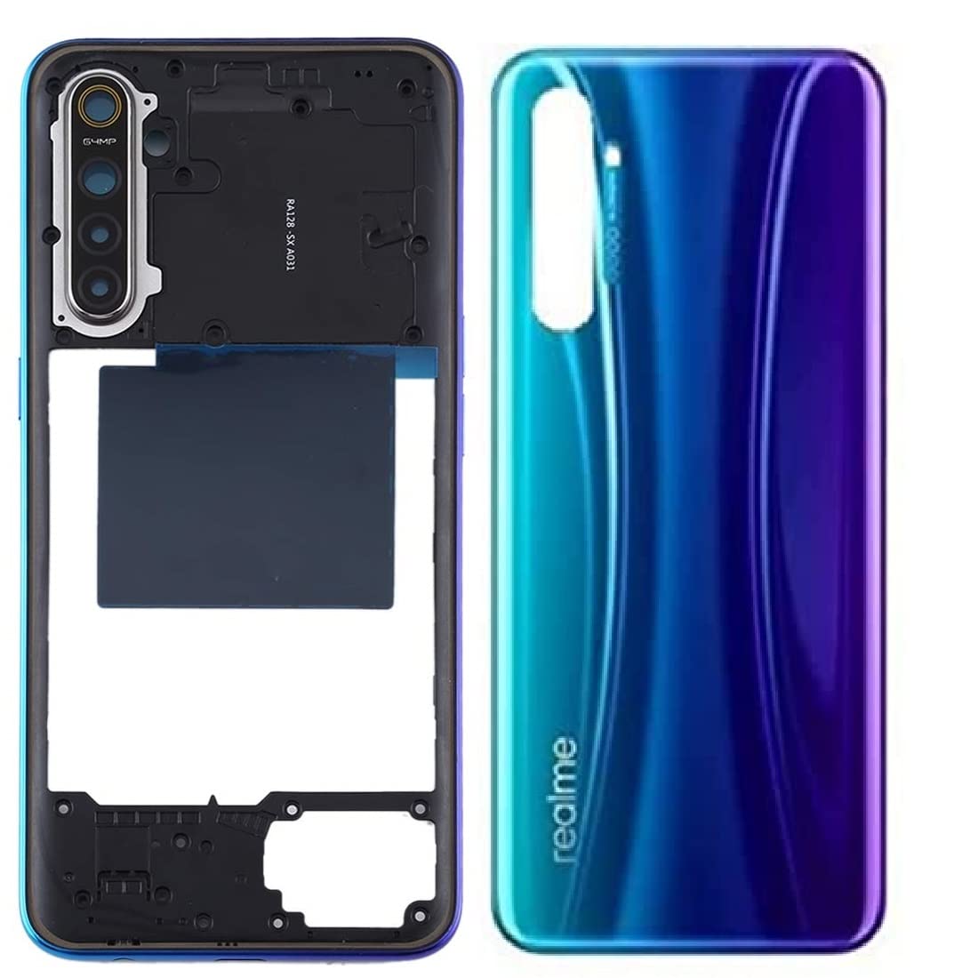 SPAREWARE® Back Panel for Realme X2/Realme XT - Blue