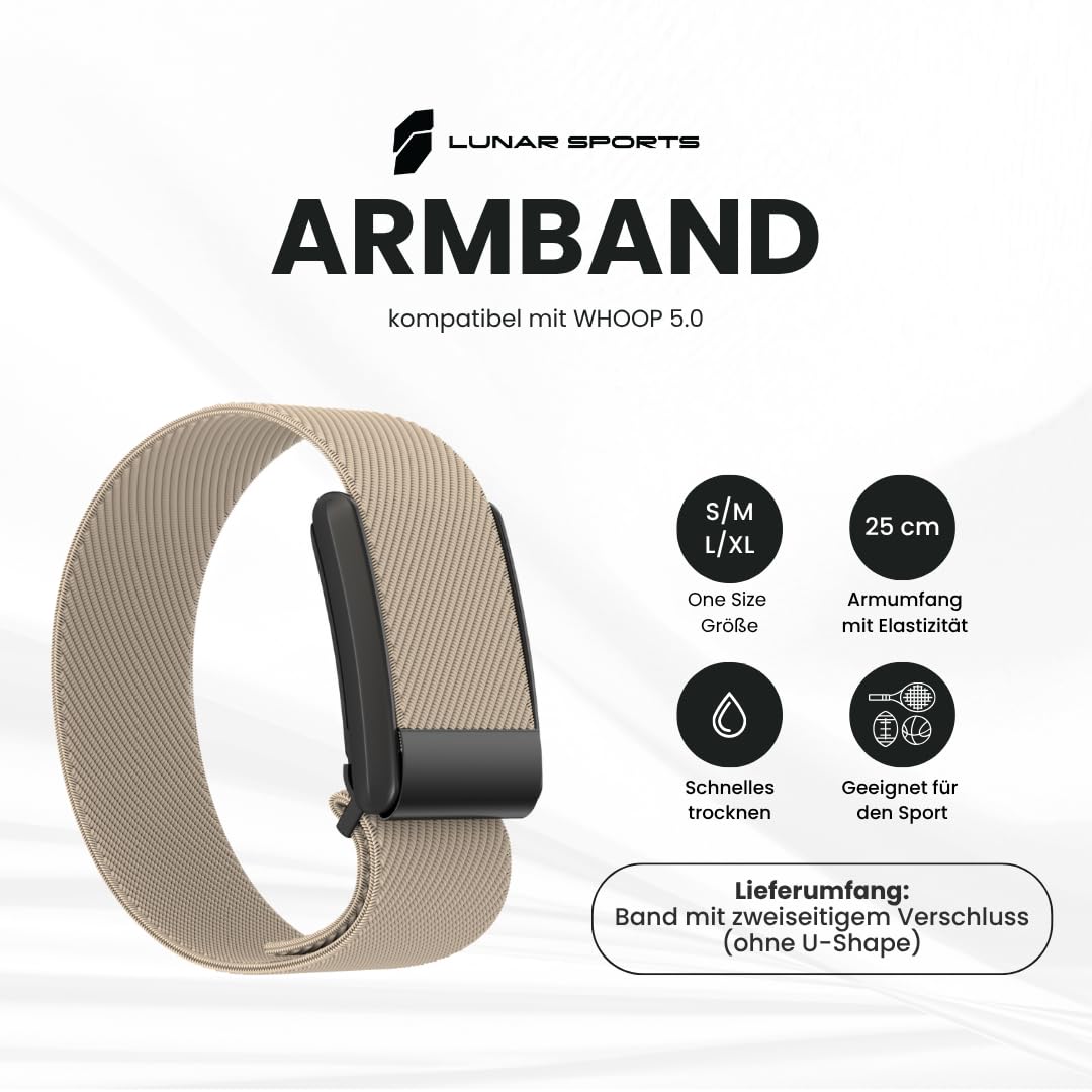 Lunar Straps Basic Band kompatibel mit Whoop 5.0 Band ulta leichtes atmungsaktives und verstellbares Sportband in verschiedenen Farben