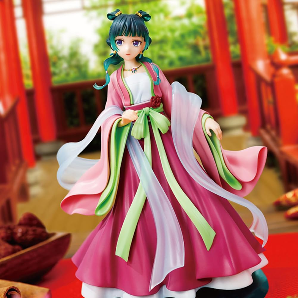 MABAIUDE Maomao Figure Statue Maomao Garden Party Figure, 18cm Pink Dress Mao Mao Figures Model 1/7 Scale Anime Figurine Decoration Gifts 7.08'': Maomao 18cm