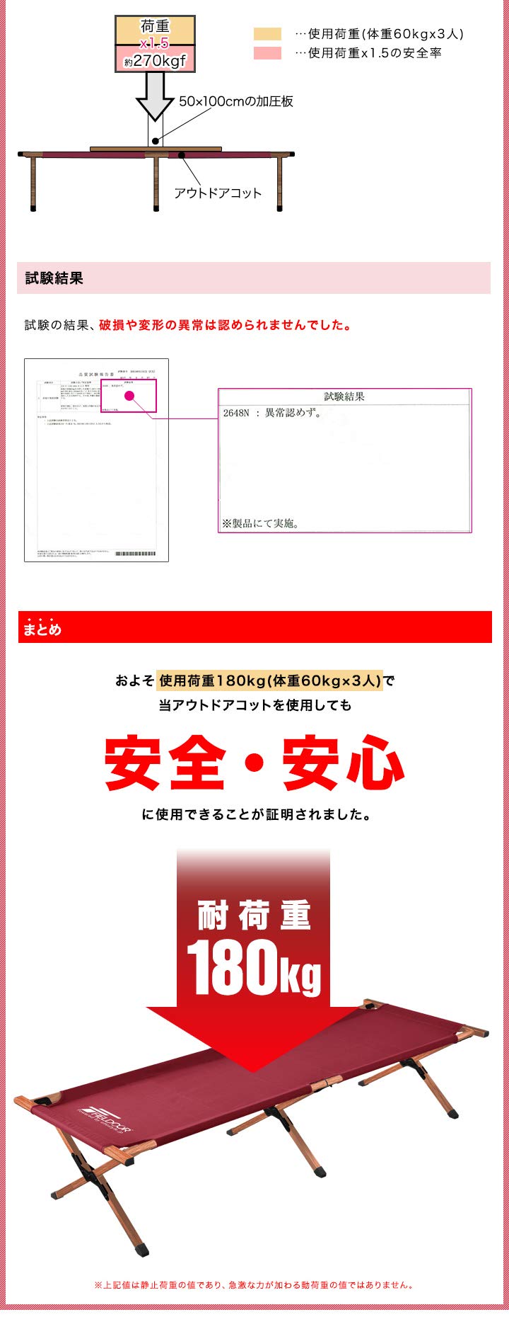 Amazon | FIELDOOR アウトドアコット アルミ キャンプベッド