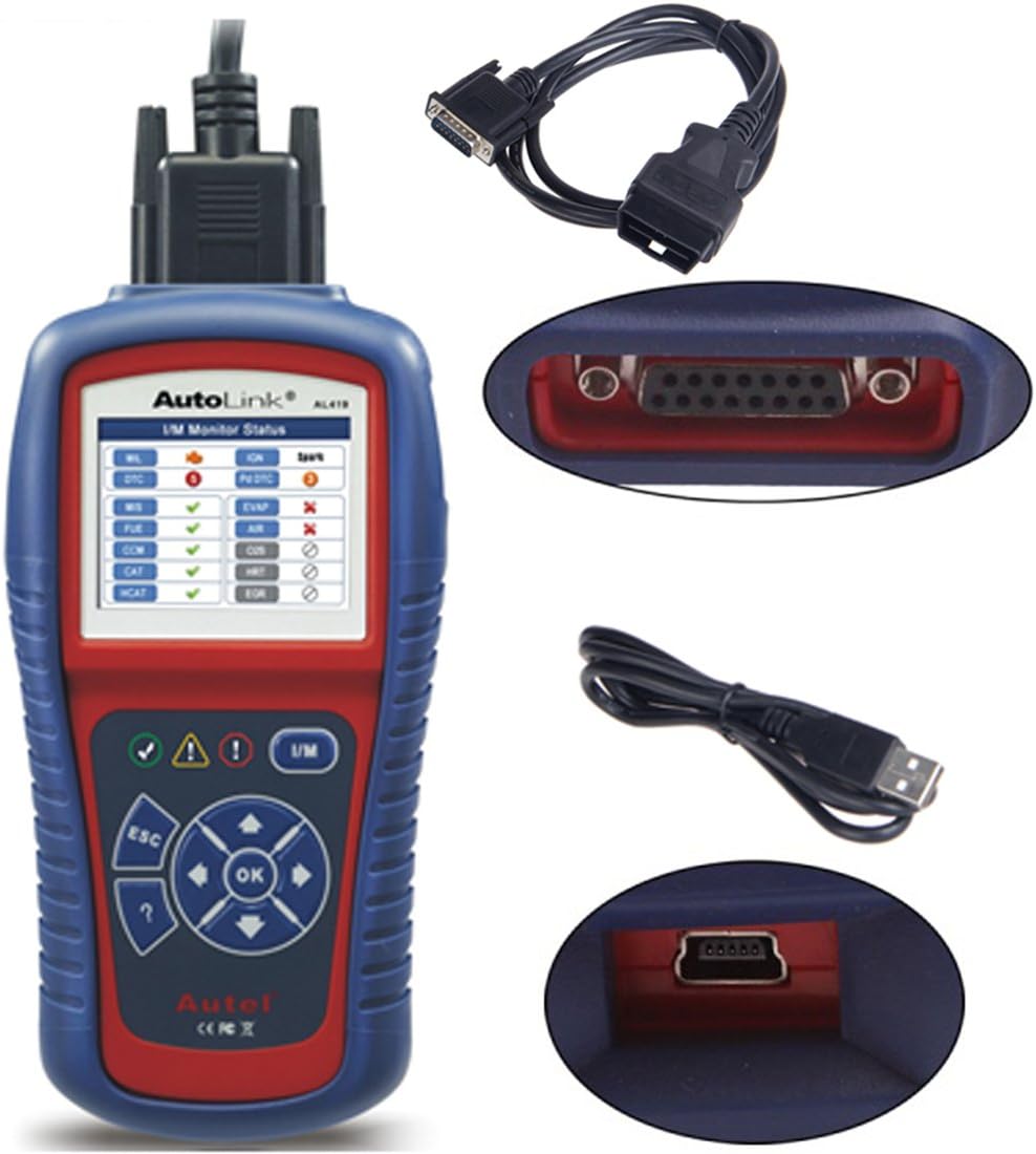 Autel AutoLink AL419 Color Screen OBDII/CAN Diagnostic Scanner with Code Tips & Multilingual Menu Free Update Online