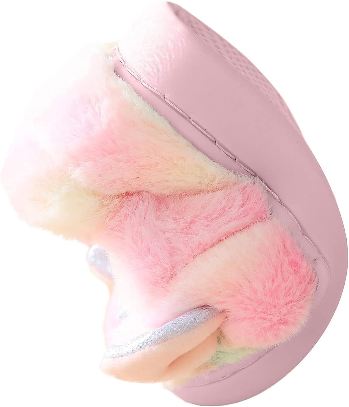 Toddler Kids Non-Slip Slippers Girls Boys Warm House Slippers, Pink, 4-5 Toddler