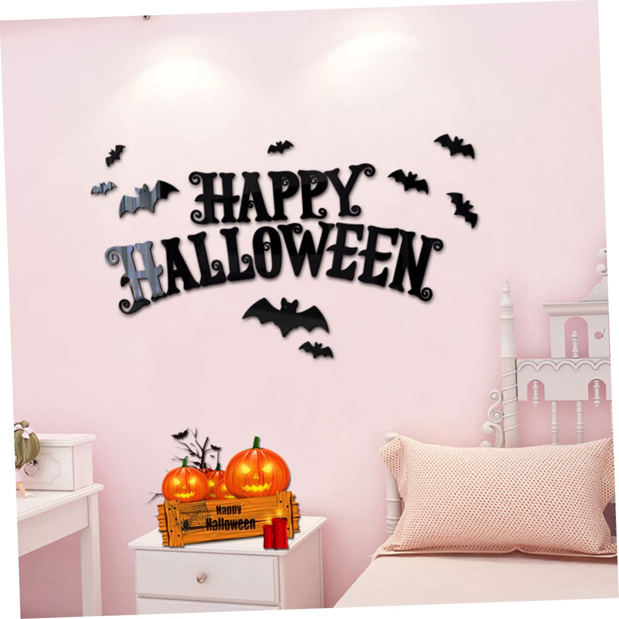 TOPBATHY 4 Set Di Decorazioni Di Halloween Pipistrelli Decorazione Di Pipistrelli Di Halloween Decalcomania Da Parete Decorazione Adesivi Per Decorazioni Festive Per La Casa