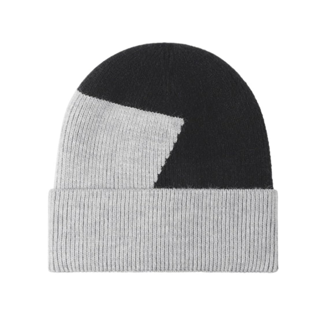 Mützen Winter Mützen Wintermützen Für Männer Und Frauen, Gestrickte Totenkopfmützen, Warme, Weiche Mützen, Kontrast Wintermütze (Color : D, Size : One Size)