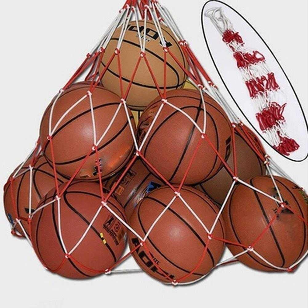 Bolsa de red de transporte de 10 pelotas para fútbol, baloncesto, voleibol W4C5