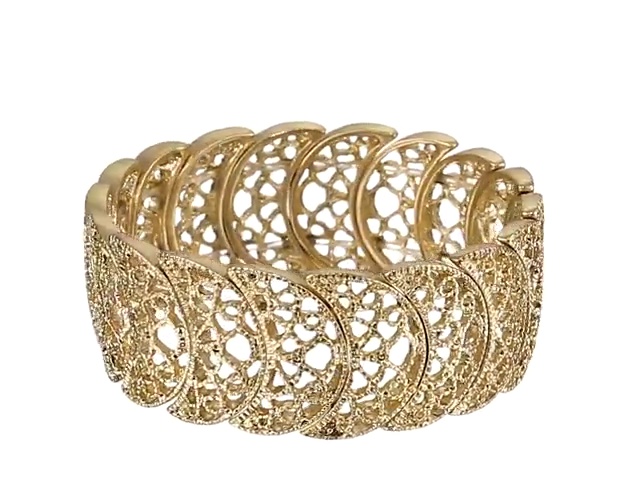 Vintage Mexican Bracelet レアデザイン ゴールデンサイズ 7773646AYLBX - Roberto Coin 18k Yellow Gold Small Diamond