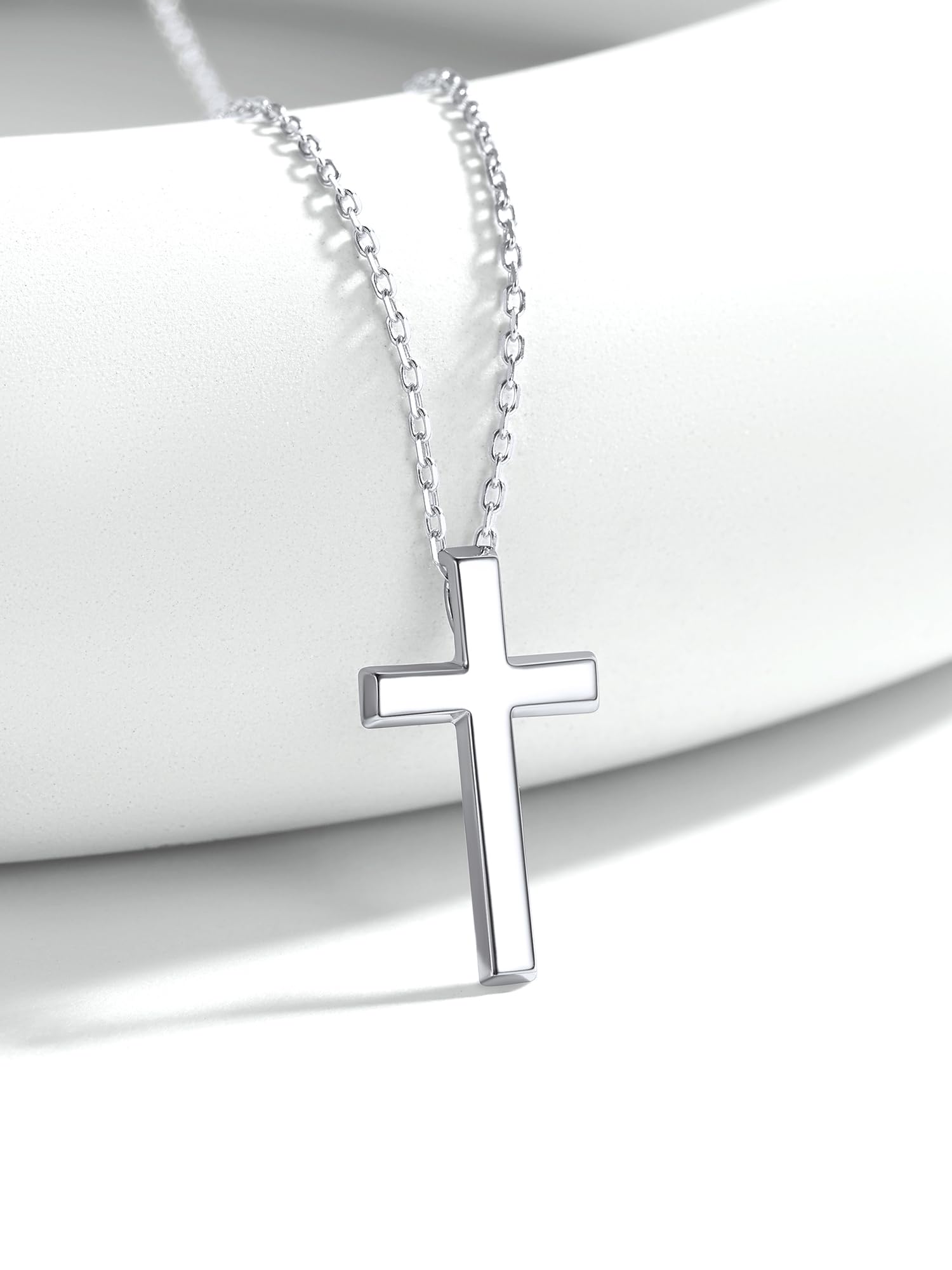 ChicSilver Collar Infinito Plata de Ley 925 Mujer Colgante Cruz Amor Eterno Símbolo Infinito Joyería Delicada Madre Pareja