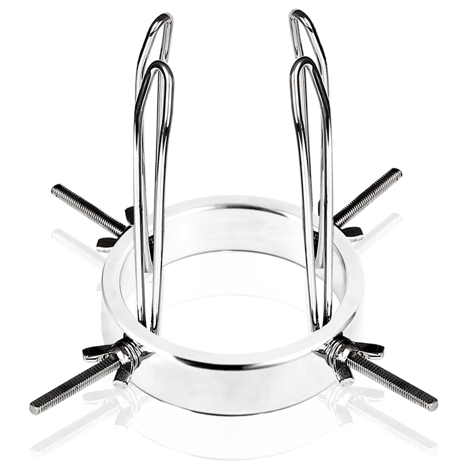 AMAZBEE Dilatatori vaginale in metallo Plug anale, donne 4 viti/6 viti in acciaio inox dilatatore anale, dilatatore anale regolabile Labia Expander, SM Bondage Sex Toys per gli uomini (4 Screws)