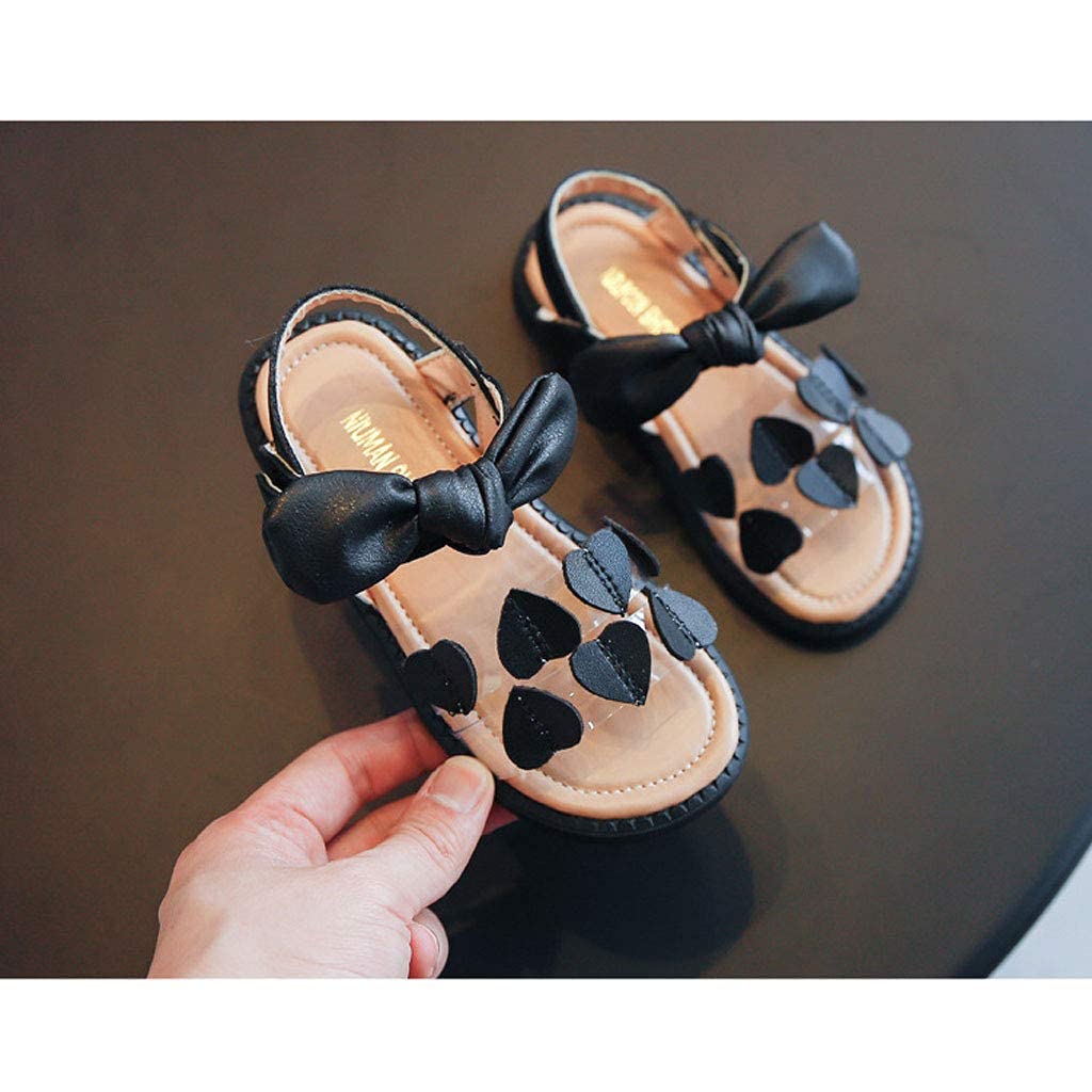 Mooi Sandalen meisjes prinses platte peuter sandalen open teen antislip  zachte zomer strand schoenen klittenband schattige strik schoenen (maat: 32-20  cm, kleur: roze) : Amazon.nl: Kleding, schoenen \u0026 sieraden