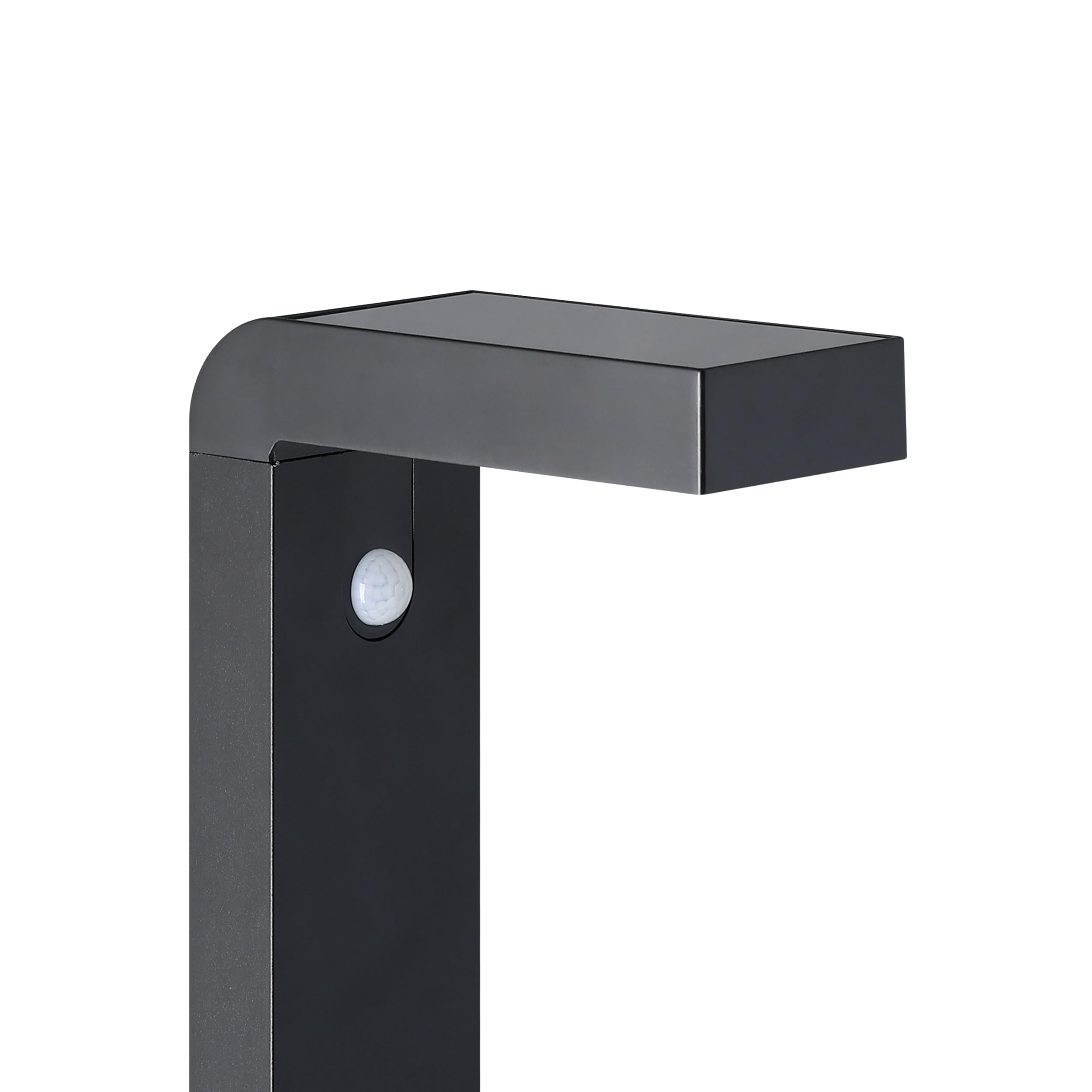 EGLO Baracconi Lámpara solar led de pie, lámpara de exterior con estaca | y sensor de movimiento, luz descendente, lámpara exterior para jardín de aluminio negro, IP44