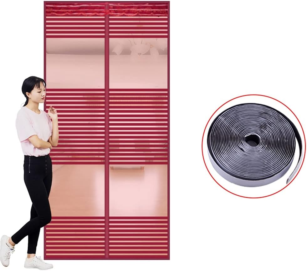 Magnetic Mesh Screen Door, Fiberglass Magnetic Door Curtain Free Punching Self Sealing Pet & Kid Friendly Sliding Patio Door-h 120x220cm(47x87in) (Color : H, Size : 110x220cm(43x87in))