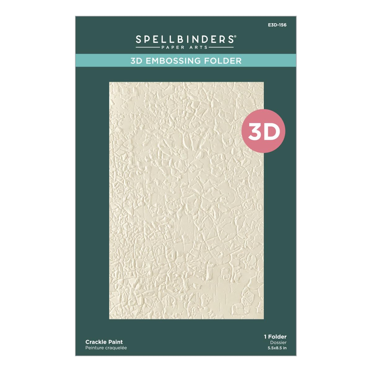 Crackle Paint 3D Embossing Folder from the Beautifully Imperfect Collection