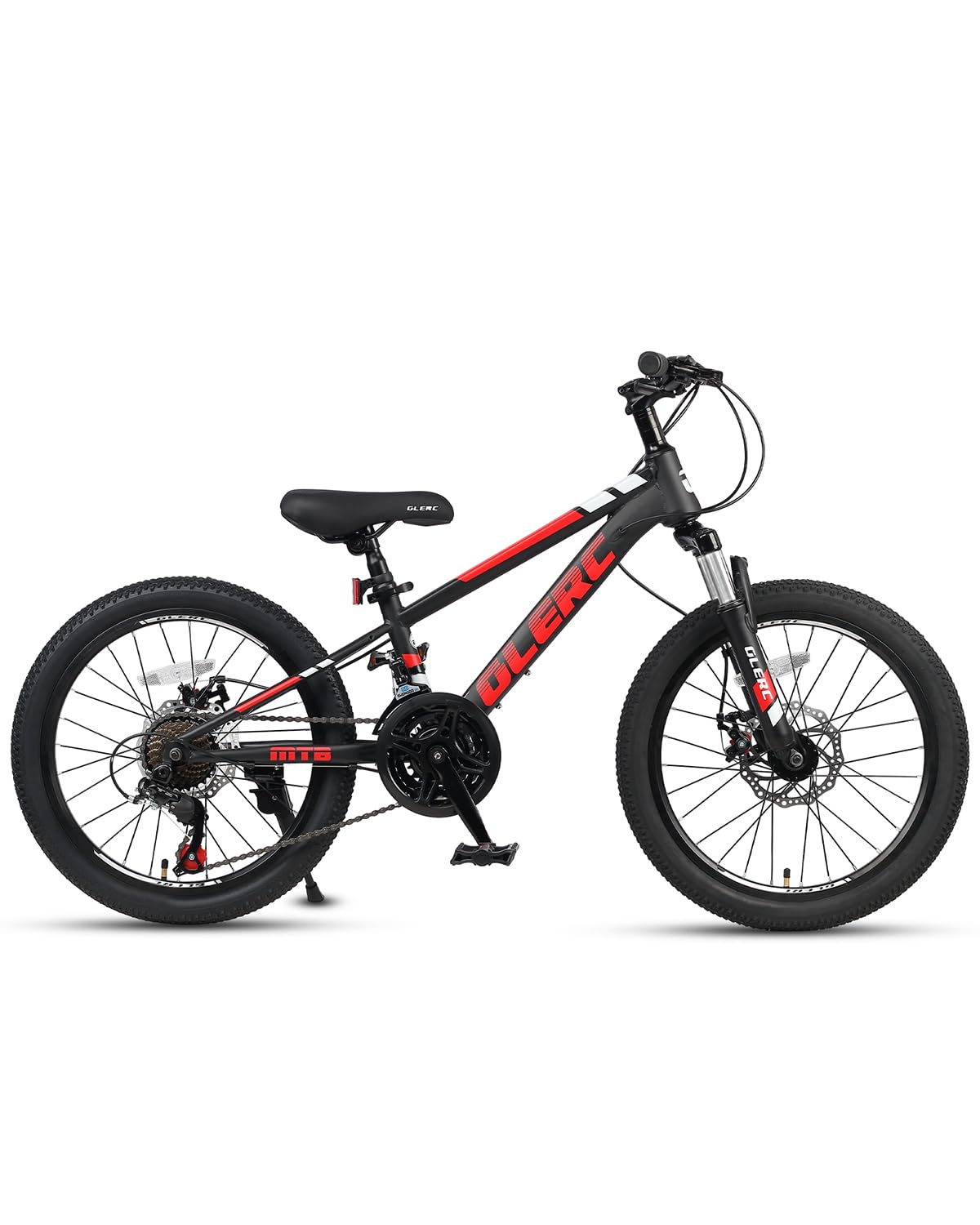 Glerc 20 24 Inch Kids Bike, Kids Mountain Bike for Boys and Girls Ages 6-14, 21-Speed Skyline Bicycle with Front Suspension and Disc Brakes, Multiple Colors