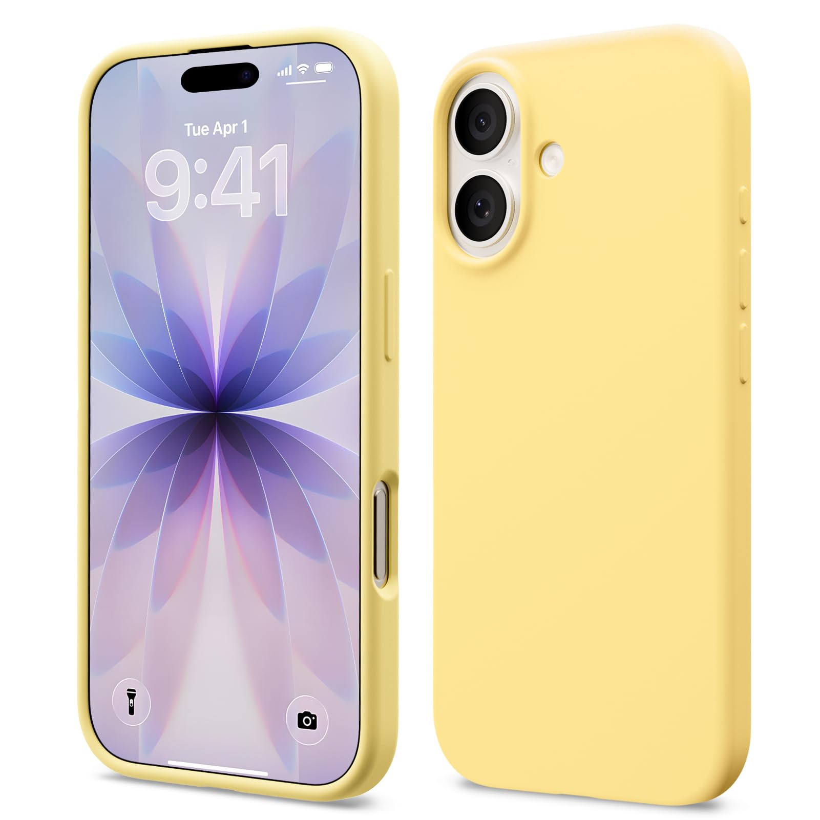 ACRONIX Cover Silicone per iPhone 17 Sottile,Giallo | Silicone Liquido Premium, Leggera,Tocco Morbido, Custodia Protettiva Antiurto, Resistente ai Graffi