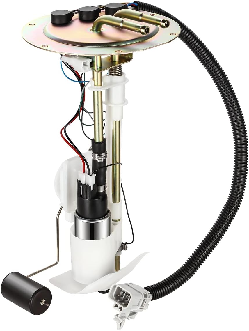 Auto Dynasty E8378S Electric Fuel Pump Assembly Module Compatible with Nissan Pickup 2.4L 3.0L 1995-1997, 12V, White