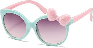 Dervin UV Protected Girl's Bow Cute Sunglasses Baby Personality Cartoon Travel Sunshade Glasses Price In India
