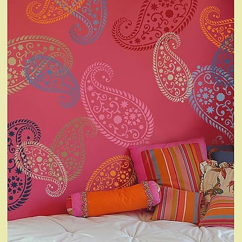 Stencil Vintage Paisley Med - Reusable Stencils for Walls and Fabrics - DIY Home Decor