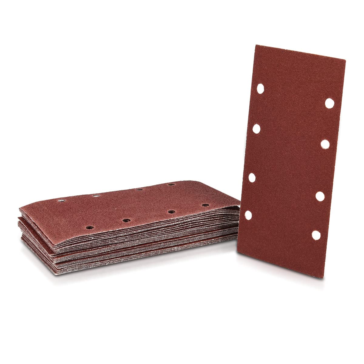 Navaris Set de 25x papel de lija - Papeles de lija para lijadora rectangular de banda de 93 x 187 MM - 10 unidades de grano P100 y 5 de P40 P60 P80