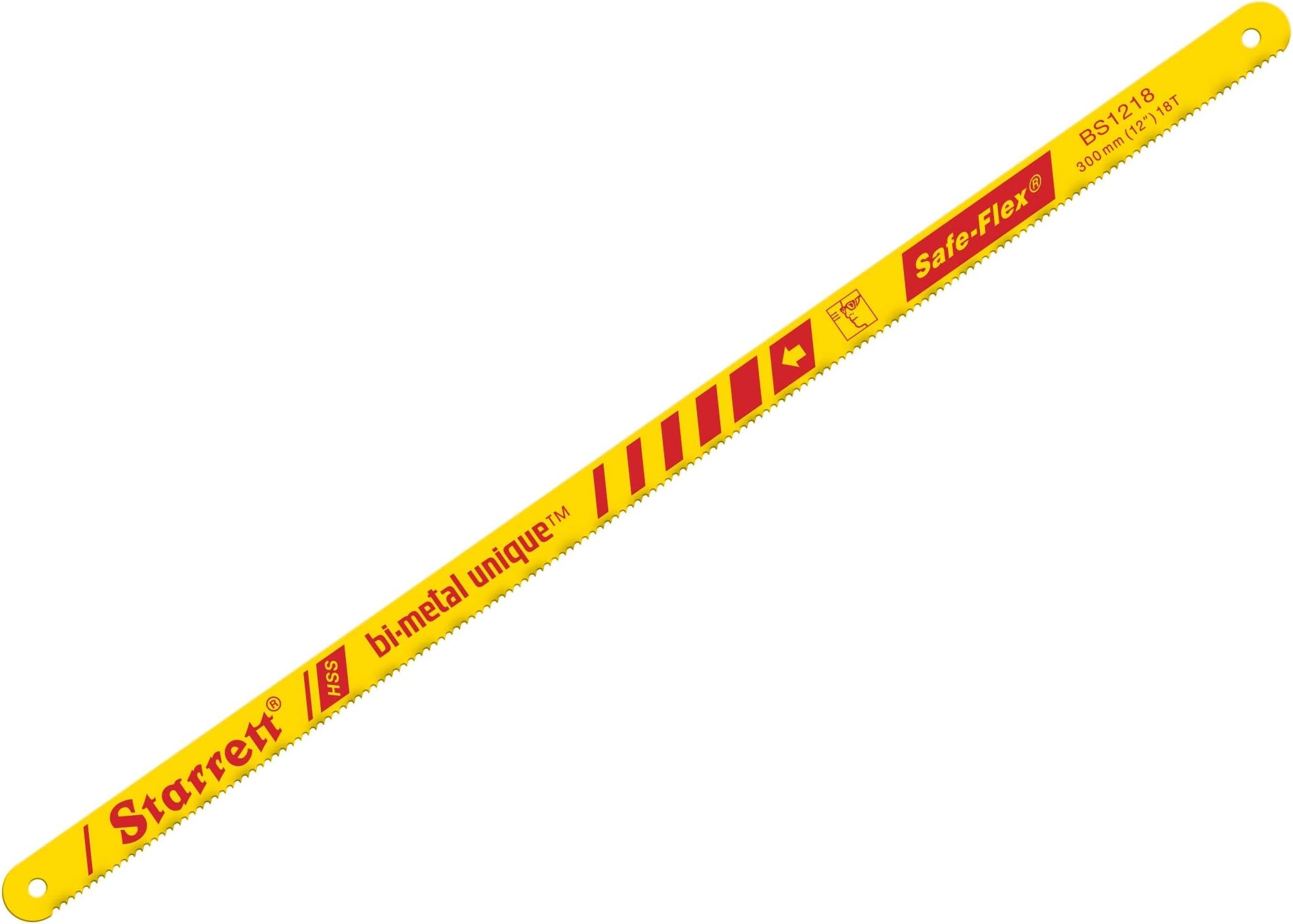 Starrett Bi-Metal Hacksaw Blades - KBS1232-2 Safe-Flex HSS Hand Saw 300mm 32 TPI Cutting Edge - For Non-ferrous Metals, Stainless Steel, Pipes, Plastics - 2 Pack