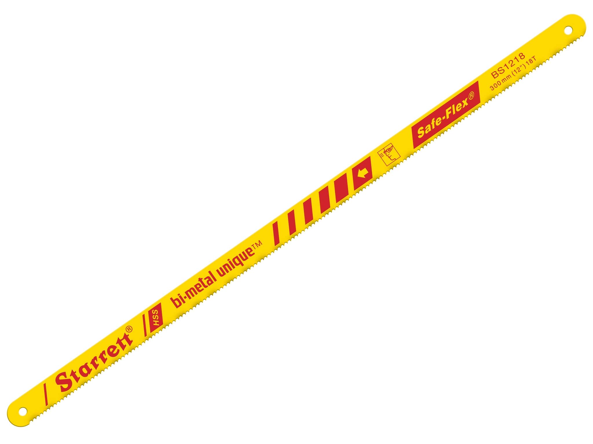 Starrett Bi-Metal Hacksaw Blades - KBS1232-2 Safe-Flex HSS Hand Saw 300mm 32 TPI Cutting Edge - For Non-ferrous Metals, Stainless Steel, Pipes, Plastics - 2 Pack