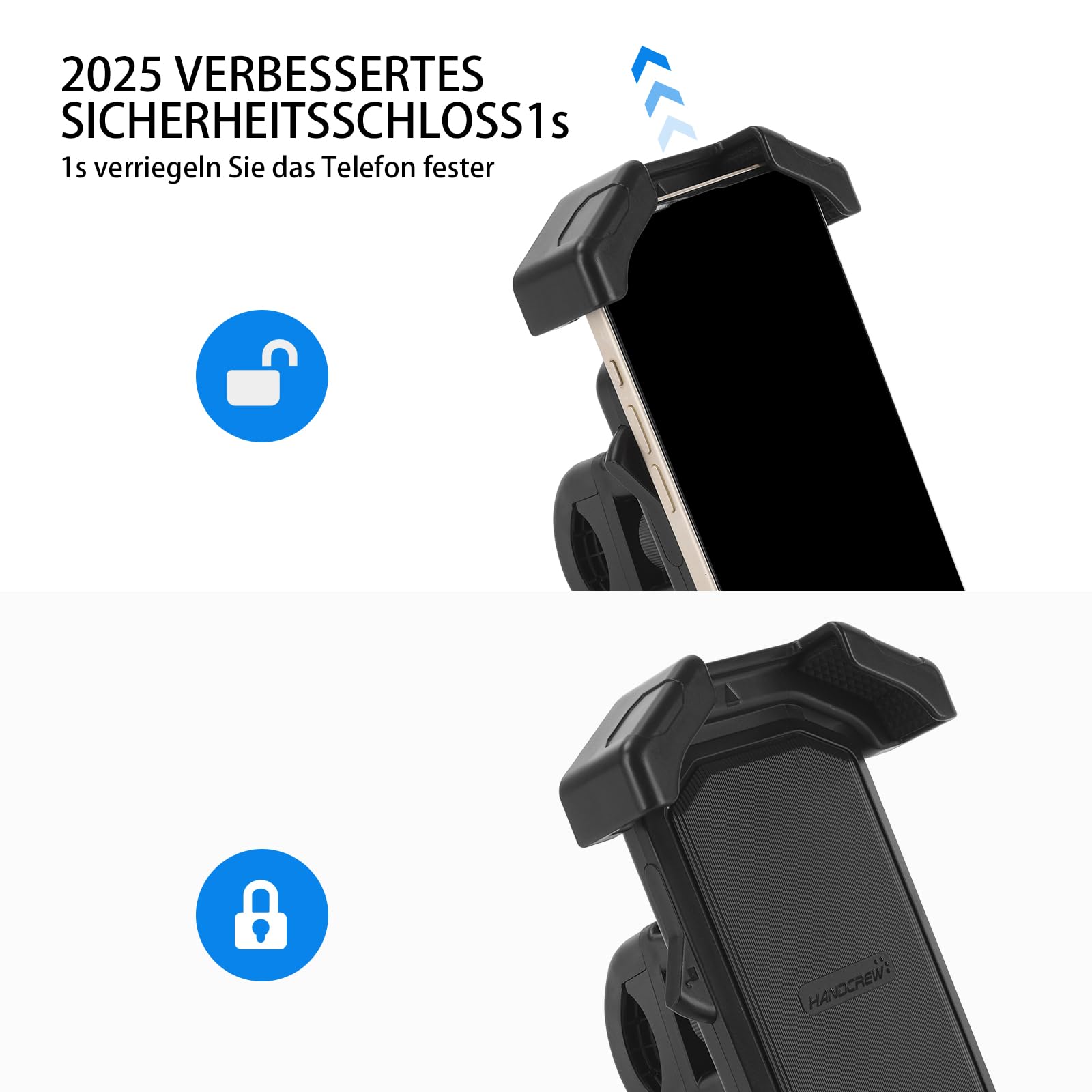 Uchwyt Na Telefon Rowerowy Motocyklowy Z Obrotową Głowicą, Łatwa Instalacja, Kompatybilny Z Większością Smartfonów O Przekątnej Od 4 Do 7 Cali, Stabilny I Wytrzymały, Idealny Nierównych