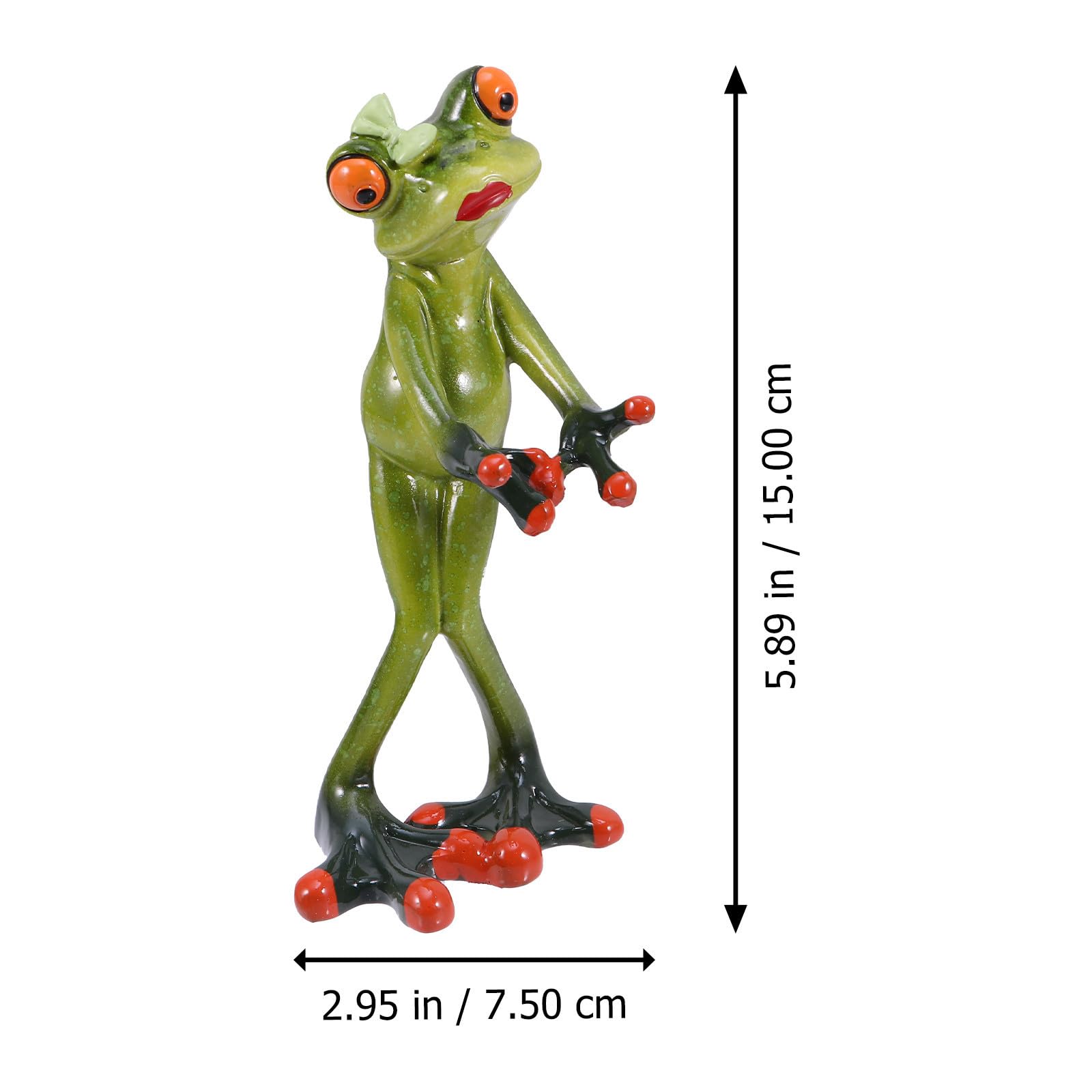 CALLARON Harzfrosch Figur 2 Stück aus Kunstharz Heiratsantragsmodell Grün | Romantische Klassische Form, für Schreibtisch oder Garten, Geschenkidee für Freundin oder Ehefrau