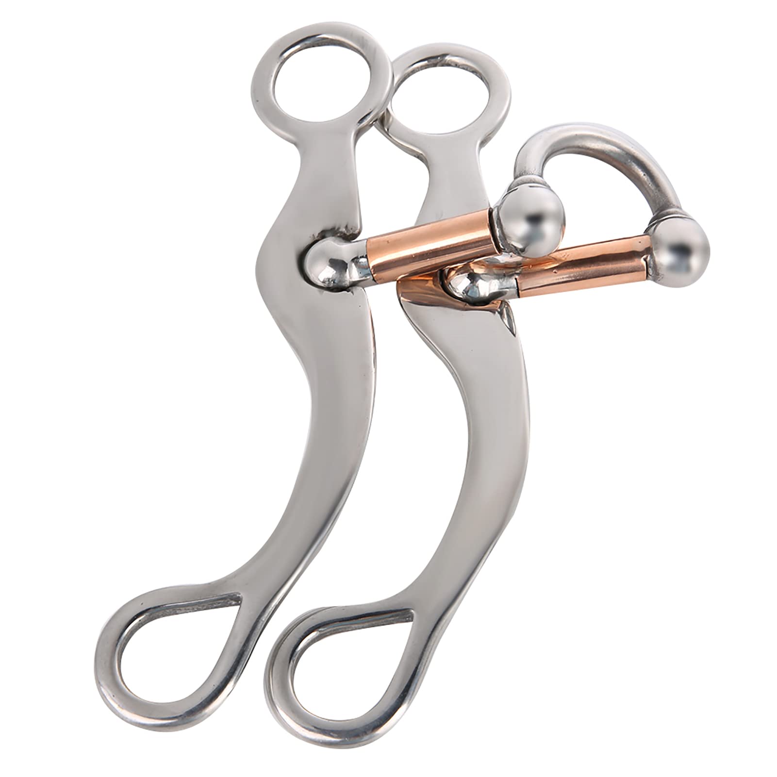 Bocado para Caballo con Rodillos |Boquilla de Hierro Dulce de Acero Inoxidable de 12 mm de Espesor |Bocado Suelto para Caballos Jóvenes/Entrenamiento/Equitación |Control