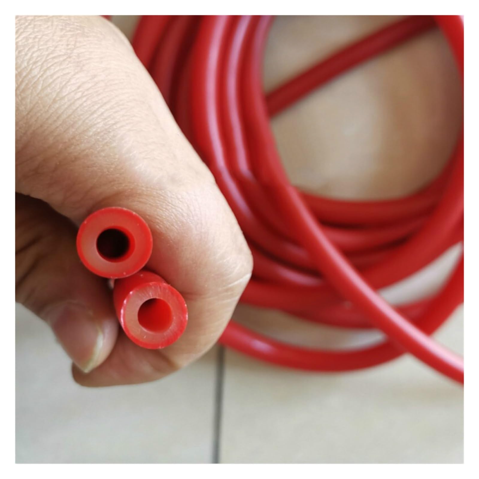 flexiable rubber 1 Meter Dia 5mm x 10mm Bands Material Latex Tube Rubber Black Red Green drain elastic (Color : Double Red)