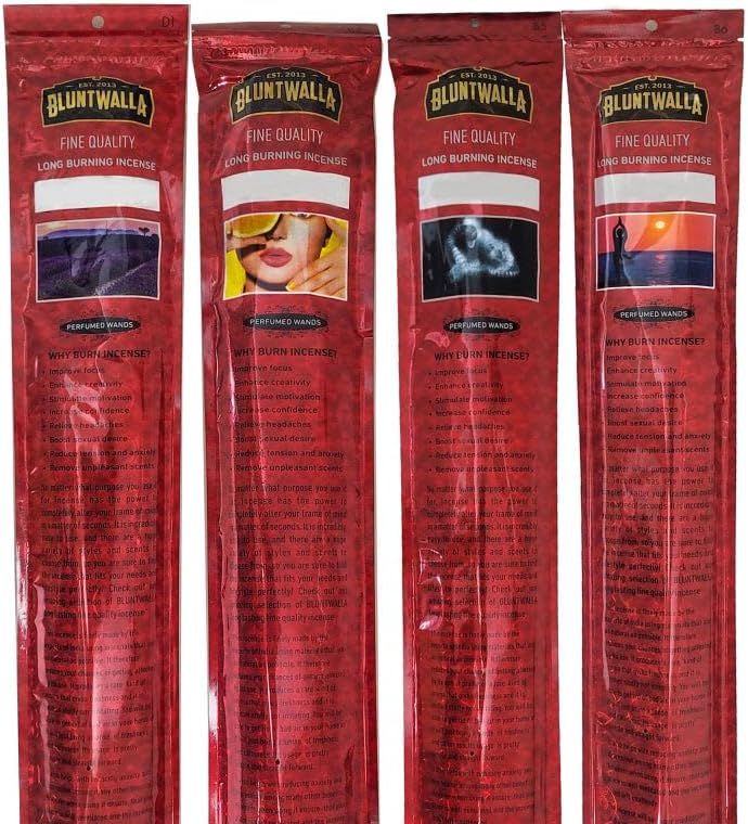 19" Jumbo Fine Quality Long Burning Incense 30 Stick Packs - 4 Assorted Scents