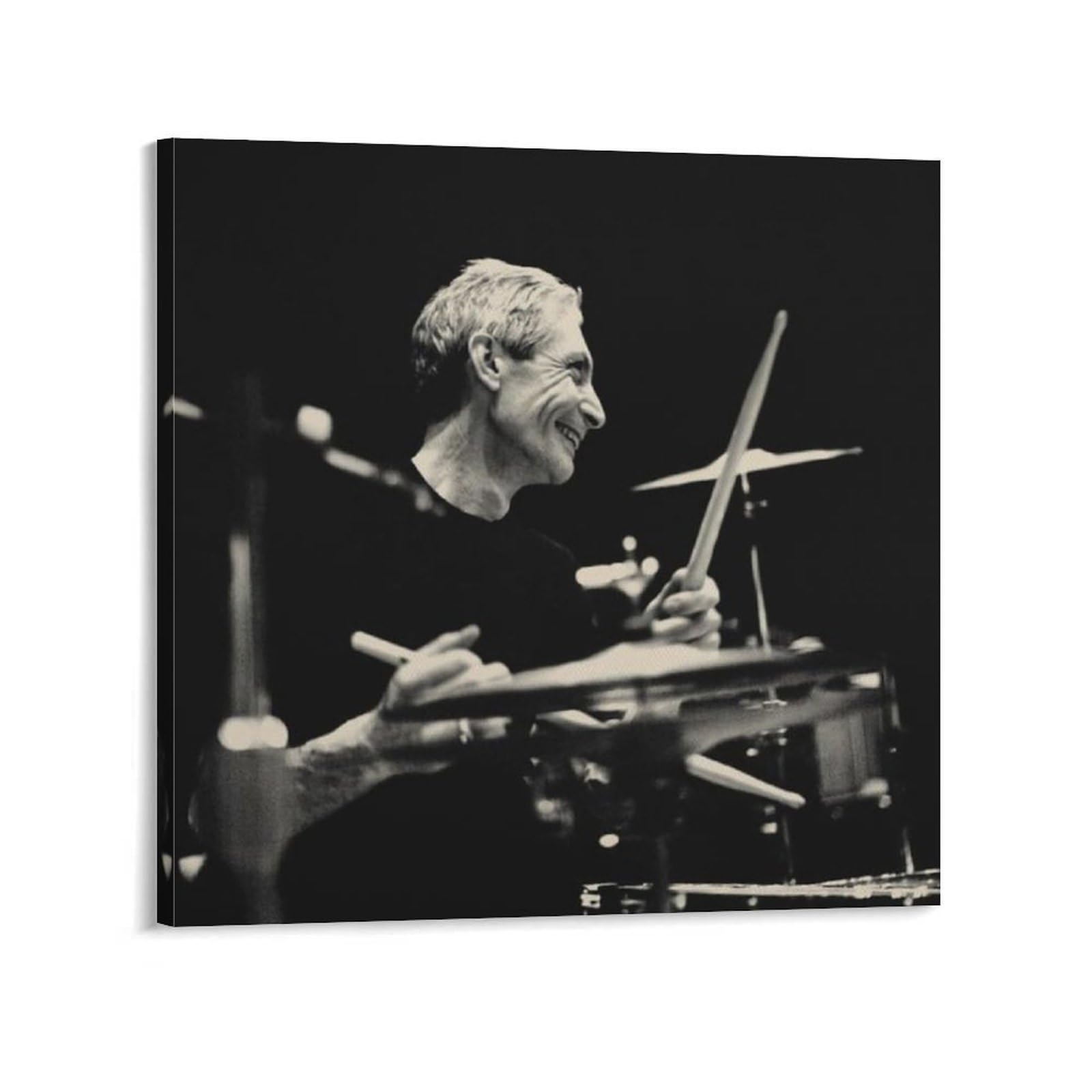 ASUIU Charlie Watts Canvas Poster Wall Art Poster Prints Home Decor Picture Canvas Painting Posters 12x12inch(30x30cm)