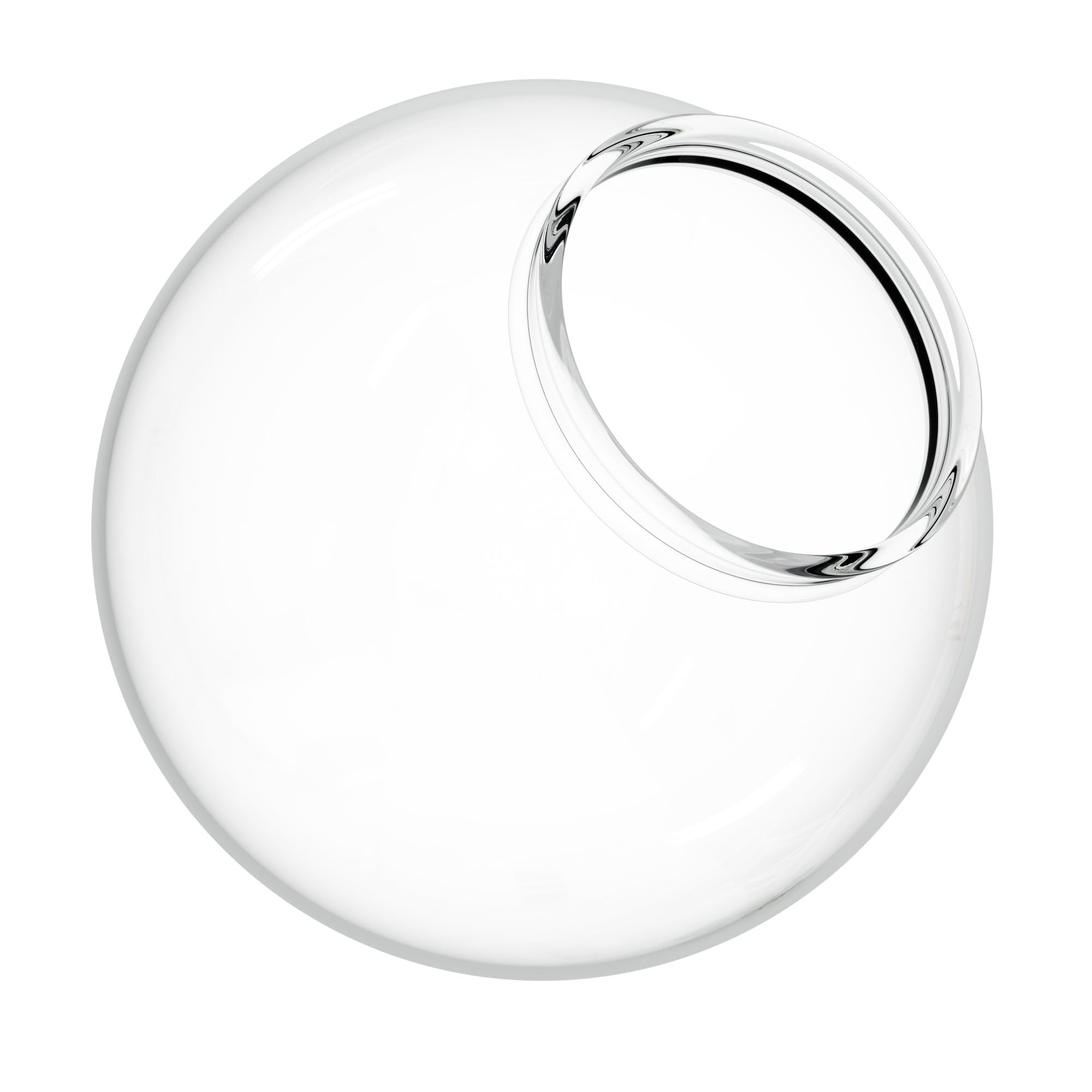 KASTLITE 6" Clear Prismatic Acrylic Lamp Post Globe, 3.14" Fitter Neck