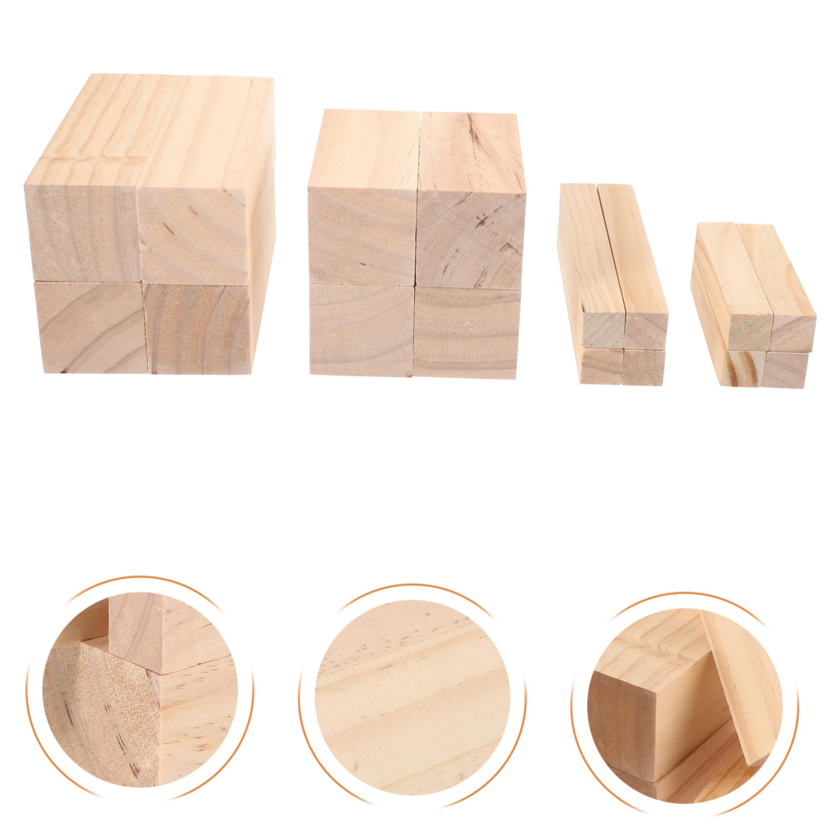 Holzklötze Basteln 16 Stück Holzblöcke Massivholz 2x5cm Holzleisten Selbstgemacht Schnitzübungen Anfänger Kunsthandwerk