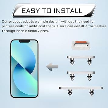 iPhone 13用電源ボタンとボリュームボタン交換用サイドキーボタン交換サイレンスオンオフミュートコントロールボタン修正モデル:A2482 A2631 A2633 A2634スターライト