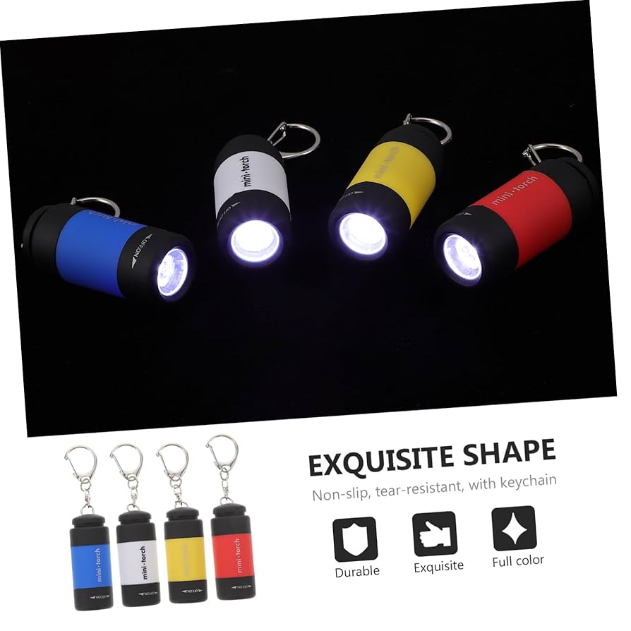 Amazon.co.jp: iplusmile 4個ミニキーチェーン懐中電灯 充電式