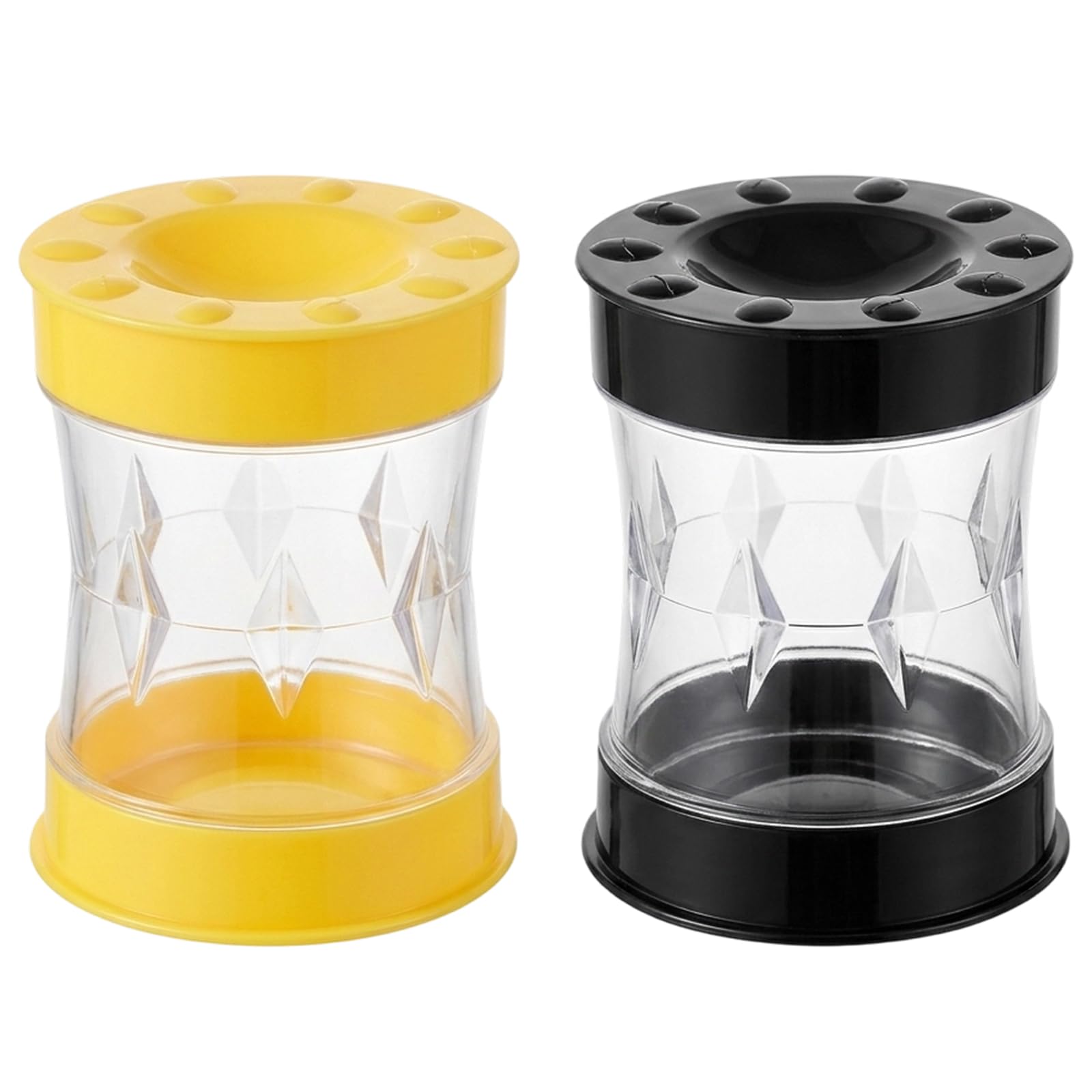 2 Pcs Egg Peeler for Hard Boiled Eggs, Compact Design Measuring 9.8×7.7 cm, Yellow and Black, Boiled Egg Peeler and Egg's Shell Remover, Efficient Kitchen Tool for Easy Eggs Peeling