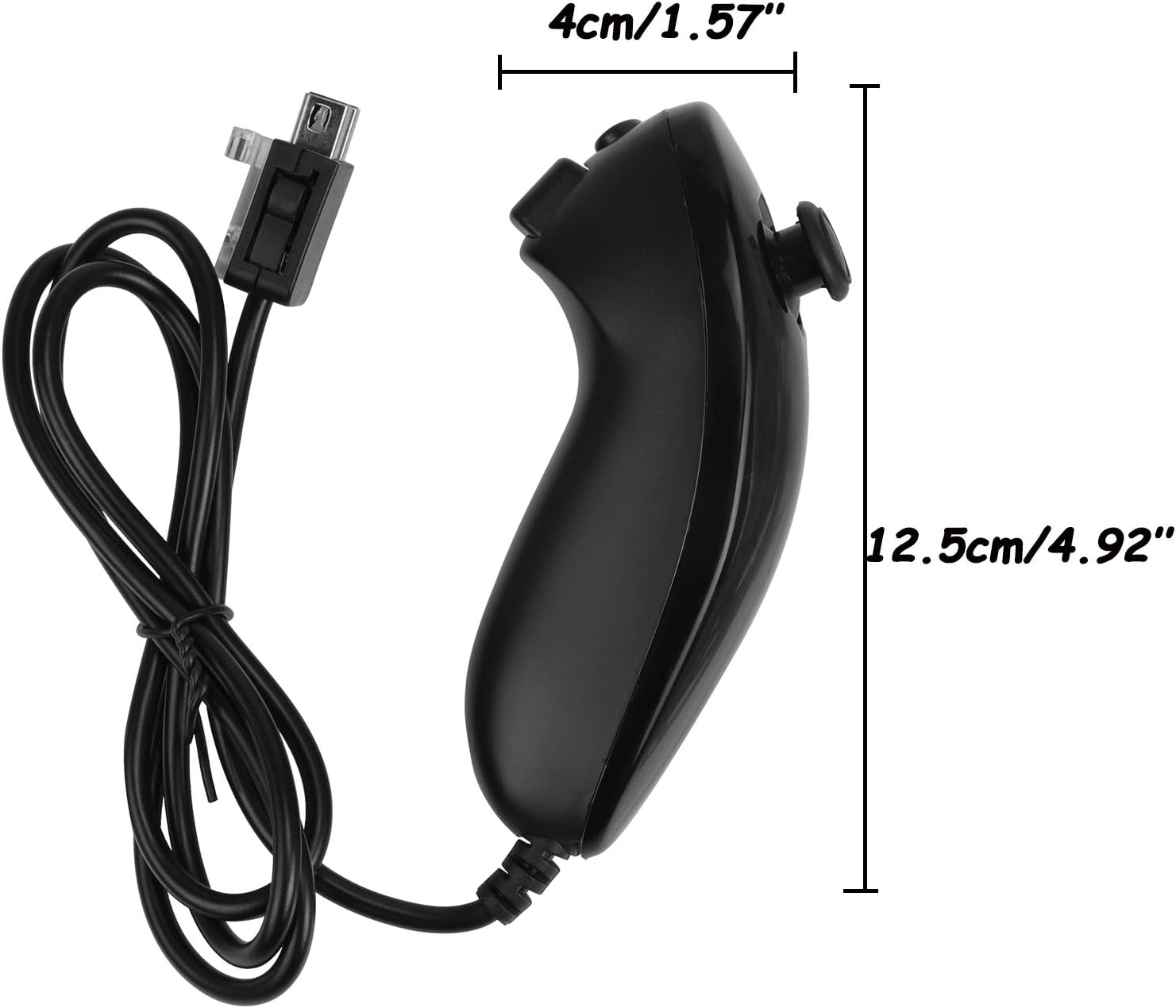 Nunchuk Controller for Nintendo Wii Wii U (Black)