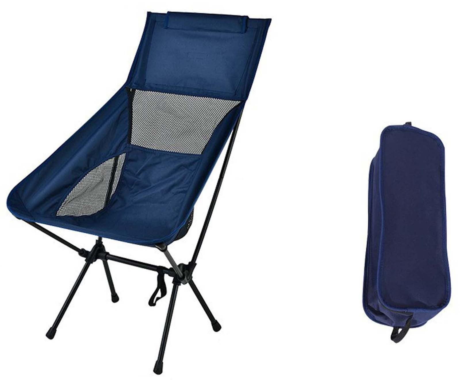 Chaise de camping pliante portable grand format pour randonnée et voyage