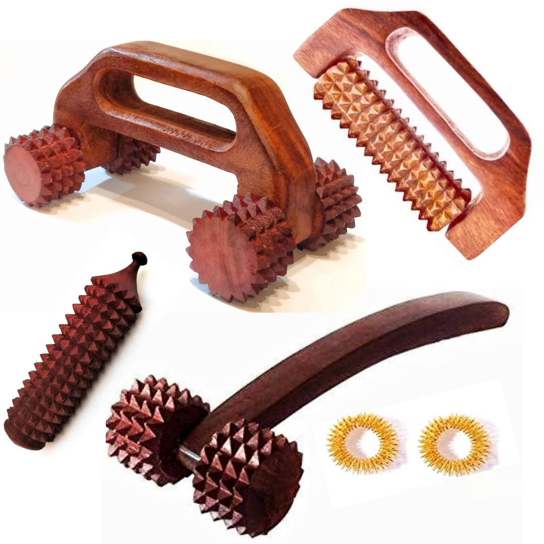 Master arts wooden Massager Set with Wooden Rollers for Back, Legs, and Arms, Multipurpose, Shisham Wood (B0D54PGVC5) Amazon Price History, Amazon Price Tracker