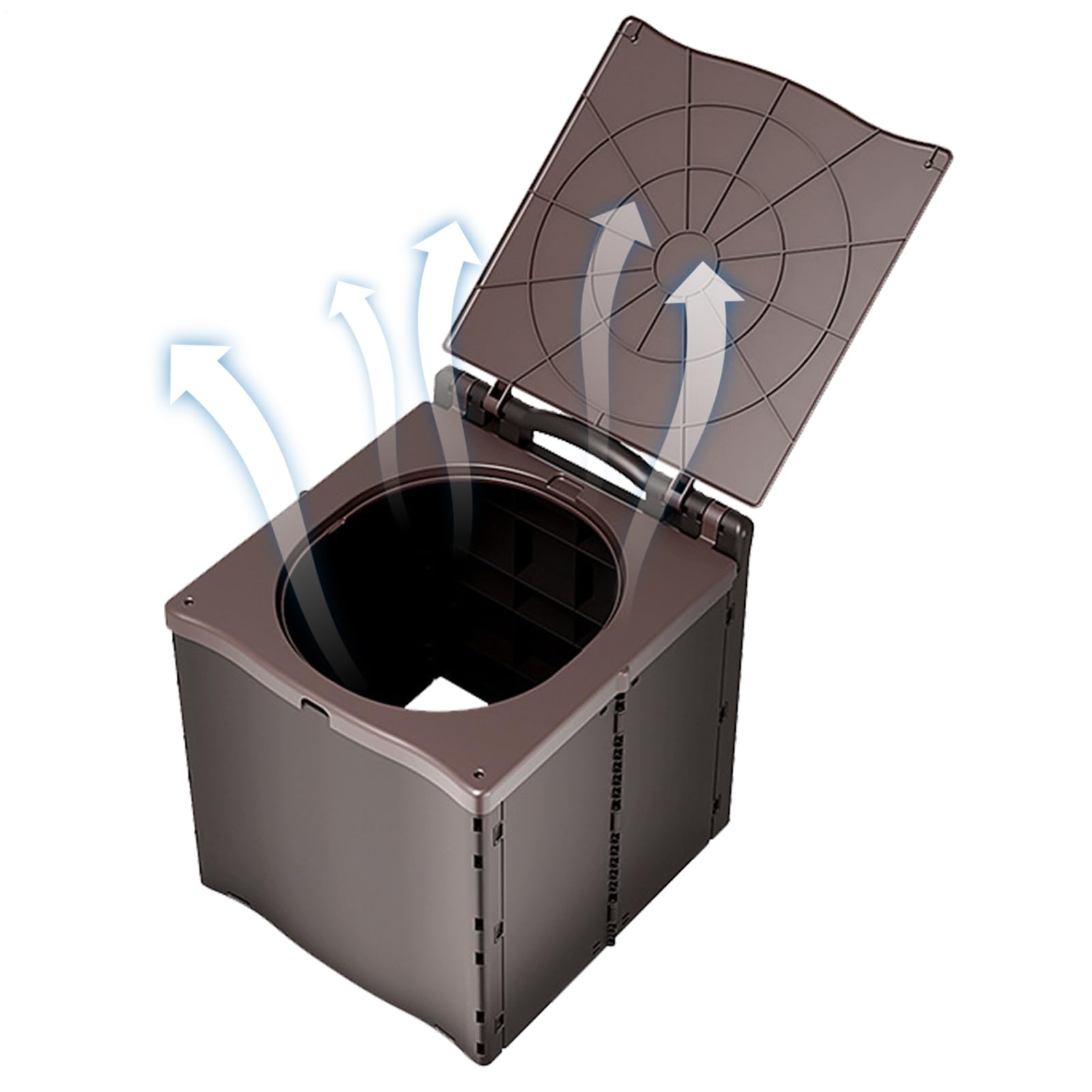 Toilette portatile per campeggio, WC pieghevole da campeggio, WC portatile per esterni, da campeggio, per esterni, comodino, WC, auto, viaggio, della spazzatura da donna, secchio per