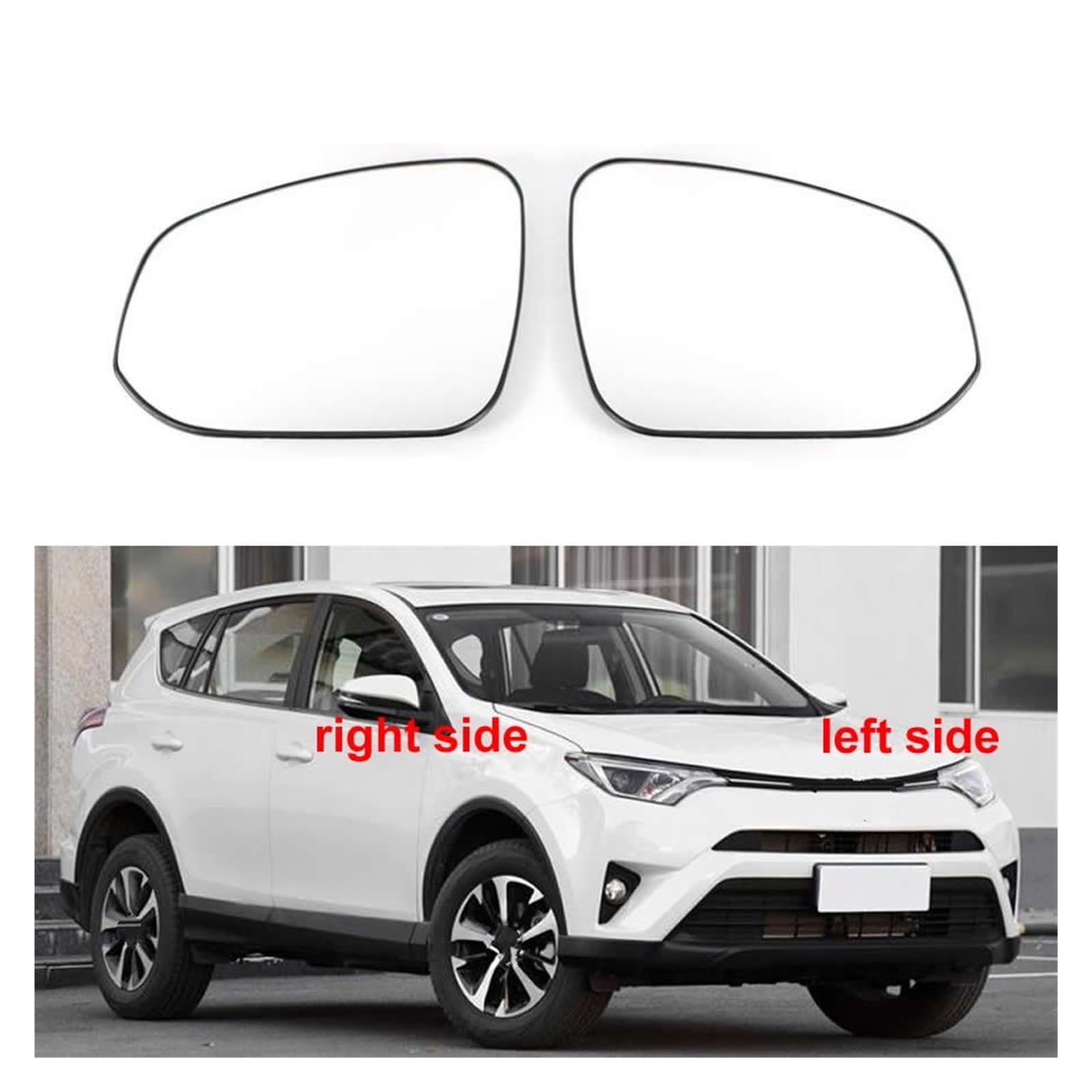 Spiegelglas Voor Toyota Voor RAV4 2013-2015 2016 2017 2018 Accessoires Deur Achteruitkijkspiegel Lens Achteruitkijkspiegel Glas Reflector Bol Glas verwarmd spiegelglas(Left Non-Heated Side