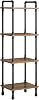 IBUYKE Industrial Pipe Ladder Shelf,4-Tier Vintage Style Book Shelf,Free Standing Units,Display Rack and Storage Organizer for Living Room,Bedroom,Kitchen,Rustic Brown UTMJ404H