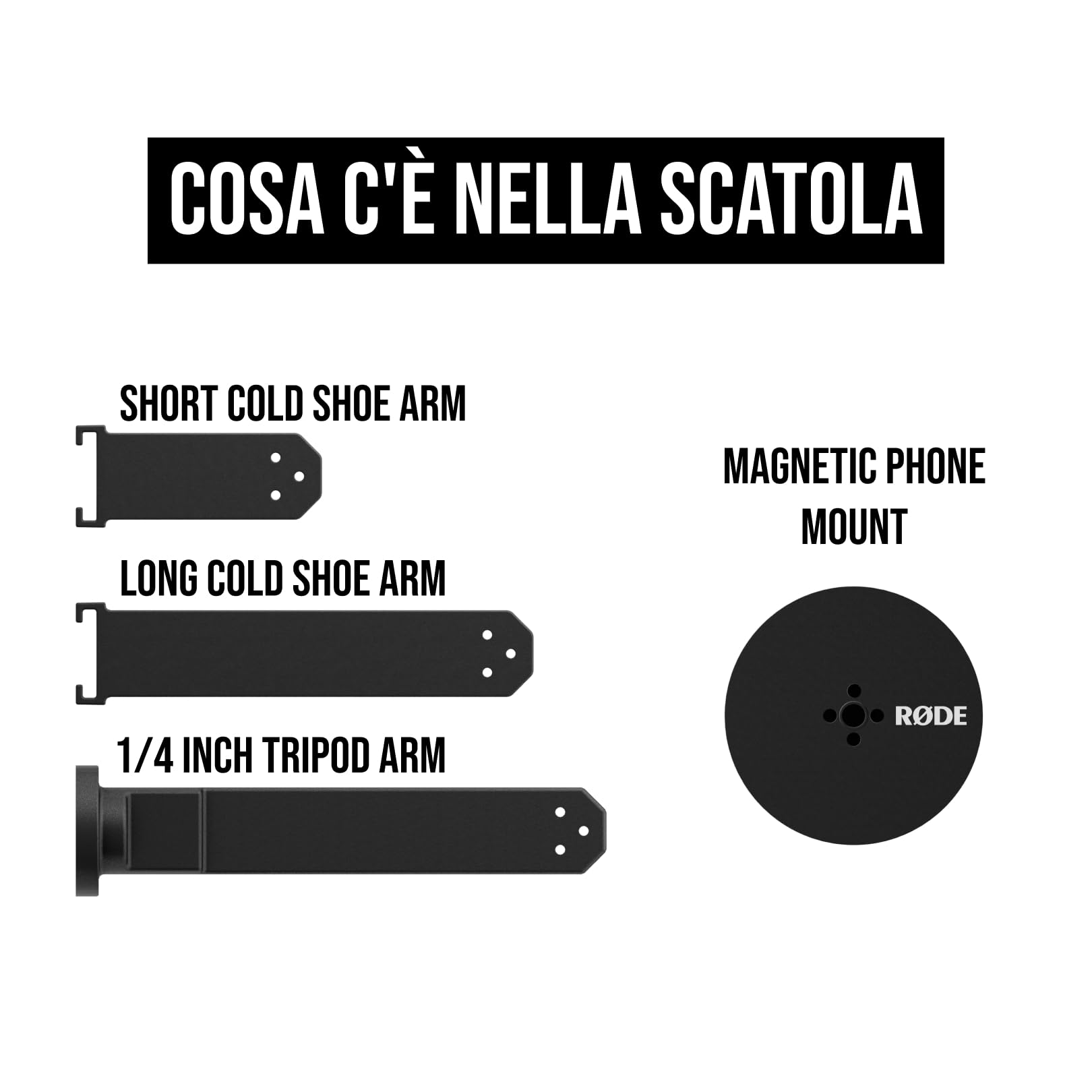 RØDE Supporto magnetico per smartphone con slot per shoe fredda e filettatura da 1/4 di pollice (compatibile con MagSafe).