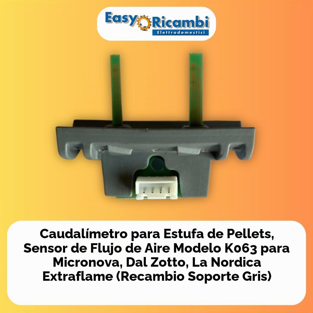 Sensor de flujo de aire debímetro Micronova para estufa de pellets - Compatible con estufas Nórdica Extraflame Dalzotto ECOTECK LAMINOX LA NORDICA EXTRAFLAME RAVELLI RDS