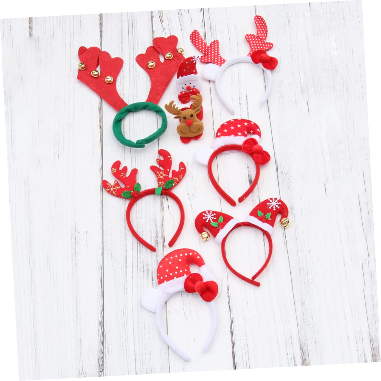 Ciieeo Lot De 3 Chapeaux De Noël Lumineux À La Mode Bonnet De Père Noël Bandeau Créatif En Bois De Cerf Pour Fête Scolaire Événements Familiaux 6 Pièces X 3