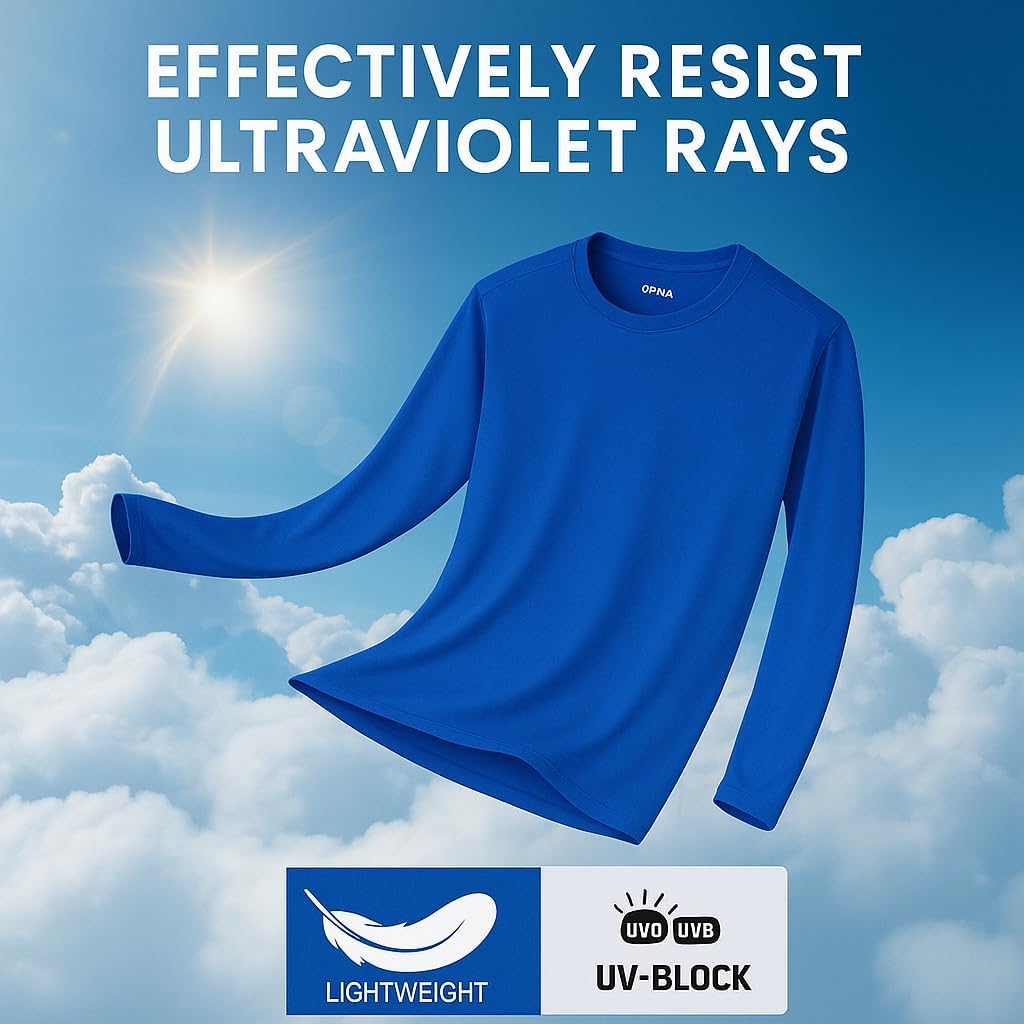 Men's Long Sleeve Moisture Wicking Athletic Shirts, Dry Fit Long Sleeve UV Protection Shirts Men for Workout, Running, Hiking - Image 3