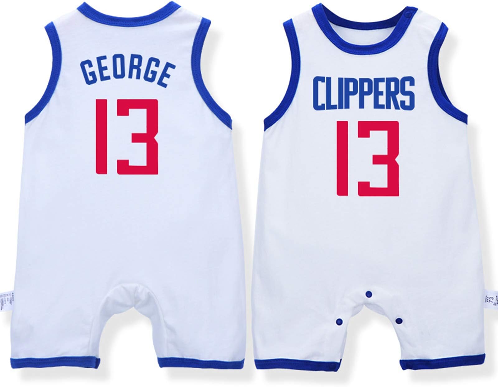 Baby basketball uniform, sleeveless vest, 0-15 months cotton James Lakers jumpsuit