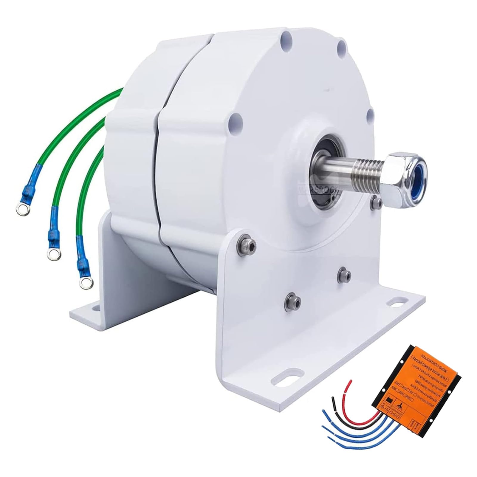 Kindevieft 10000W /12000W Low Rpm Permanent Magnet Generator, 3 Phase Gearless Permanent Magnet Generator Ac Alternator Water Wind Turbine Generator With Controller,48V